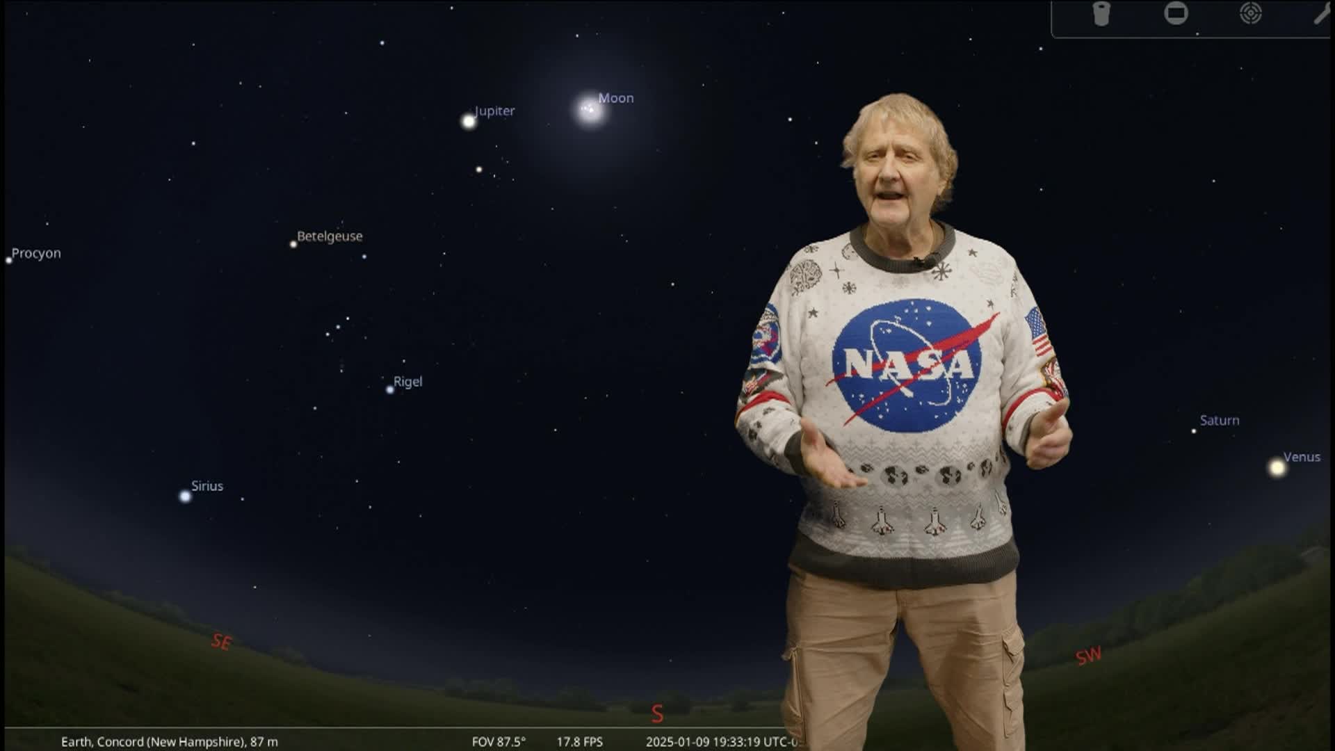 Thumbnail image for The Sky This Month 01/2025: Two Occultations, A Planetary Alignment, A New President & VP, and the NH Astronomical Society