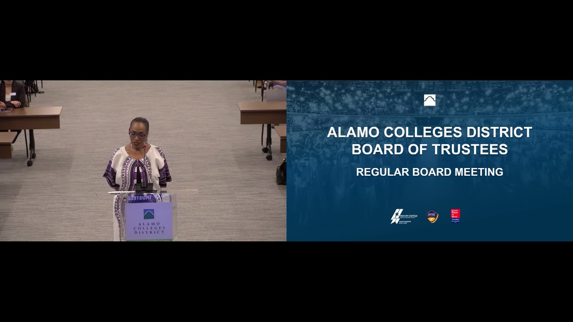 Thumbnail image for Alamo Colleges District Regular Board Meeting 03/25/2025