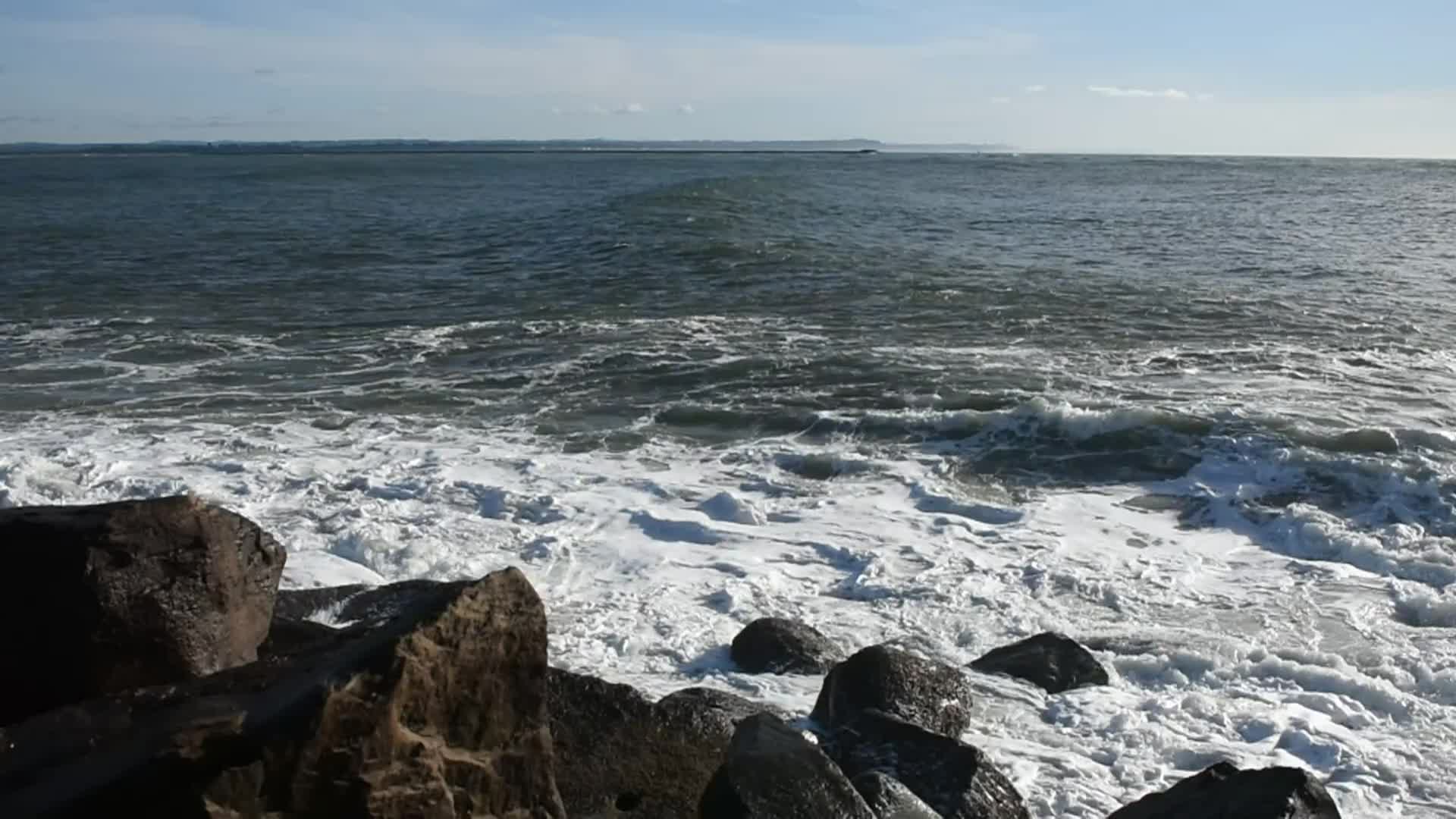 Exploring the North Jetty on the North side of the mouth of the Chehalis River