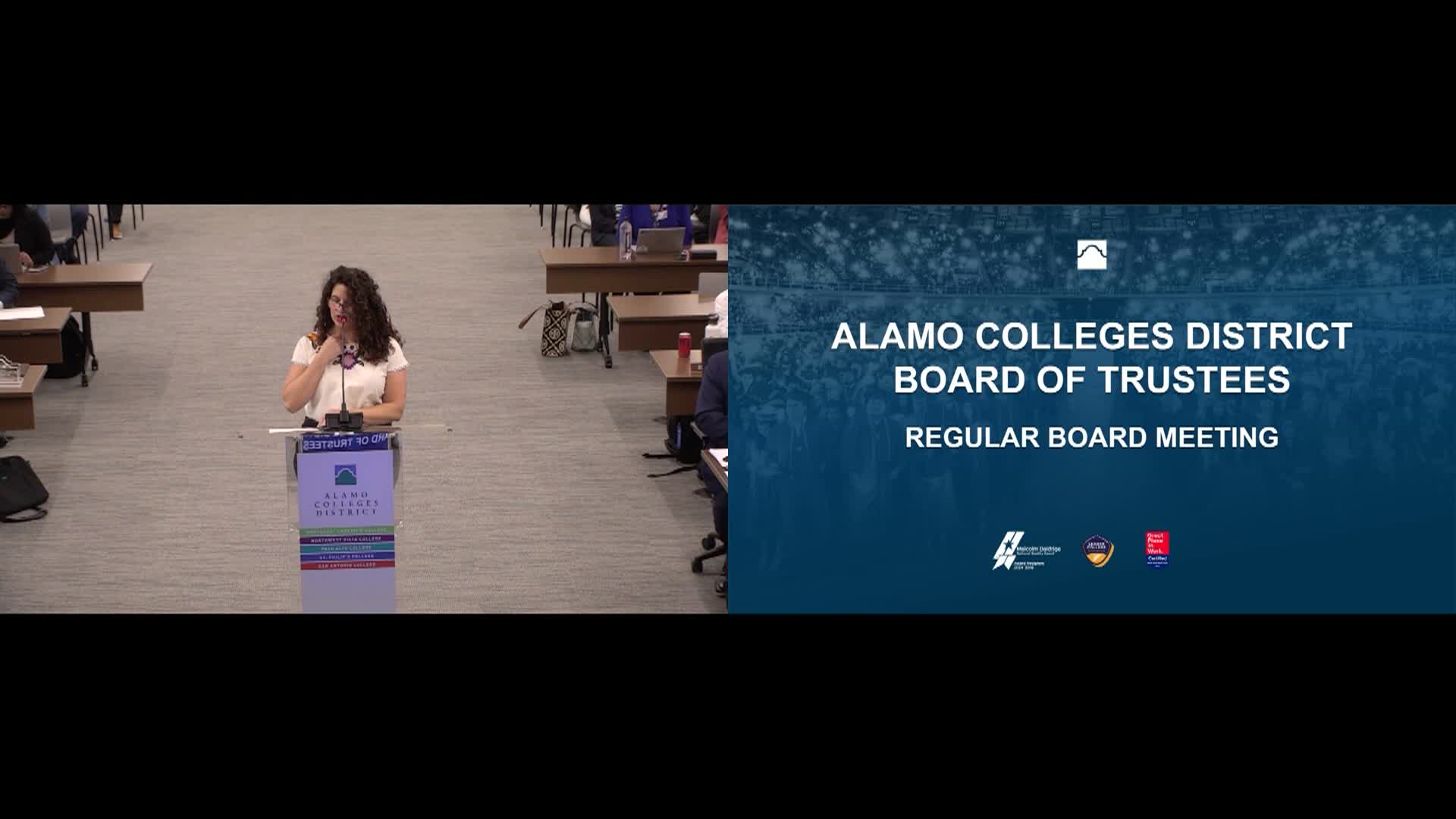 Thumbnail image for Alamo Colleges District Committee of the Whole Board Meeting & Regular Board Meeting 04/15/2025