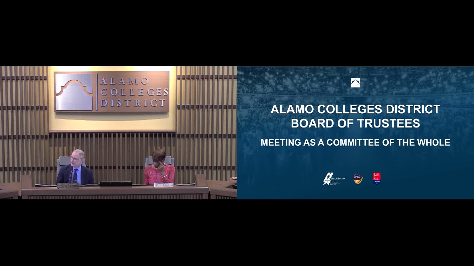 Alamo Colleges District Board of Directors: Committee of the Whole Board 10/14/2025